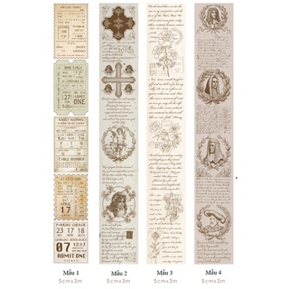 cuôn băng dán washi tape vintage