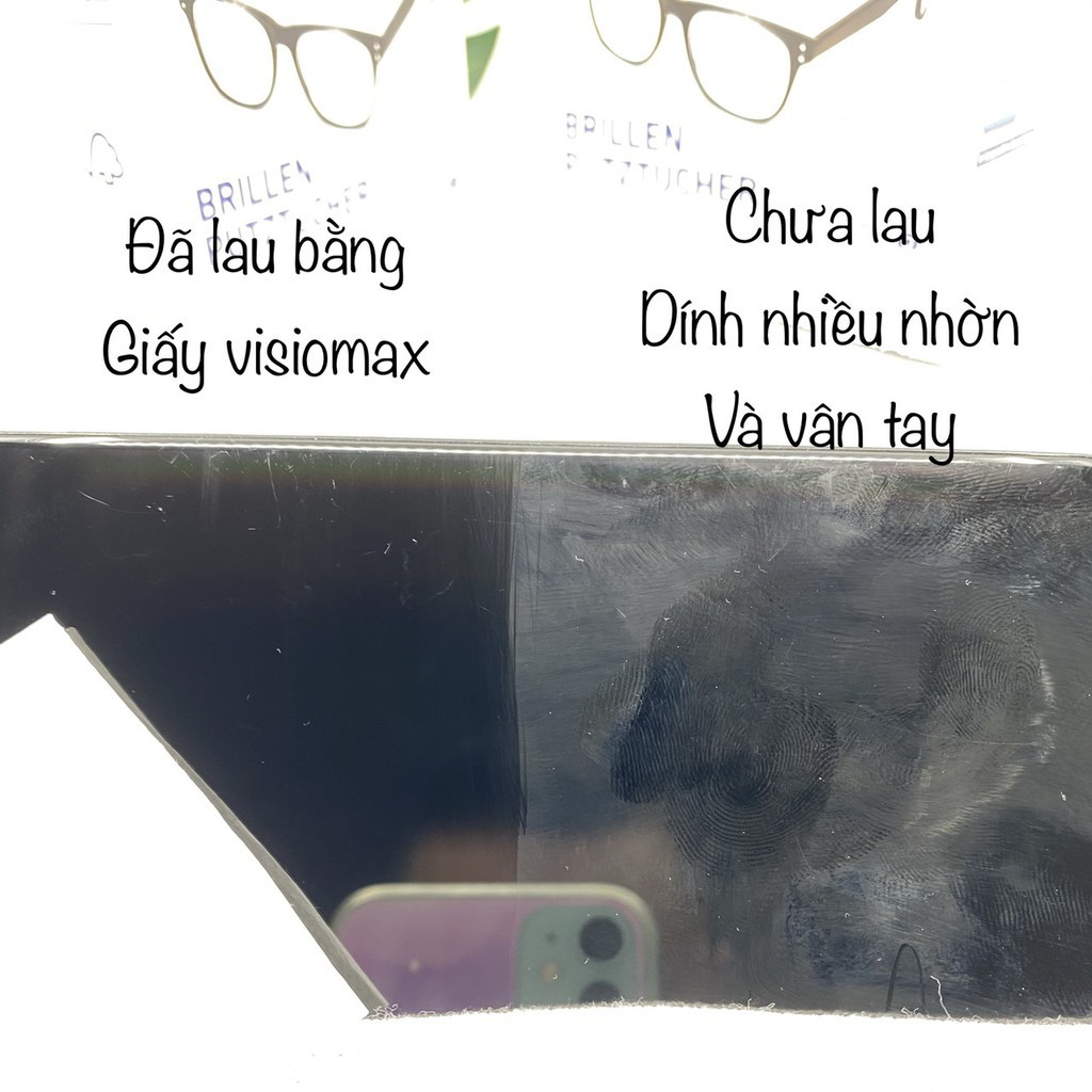 Giấy lau kính Visiomax hộp 52 tờ giúp làm sạch và bảo vệ kính