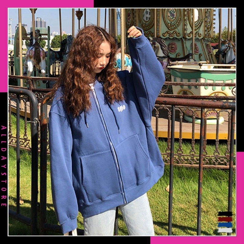 Áo khoác nỉ unisex form rộng,áo hoodie SEE