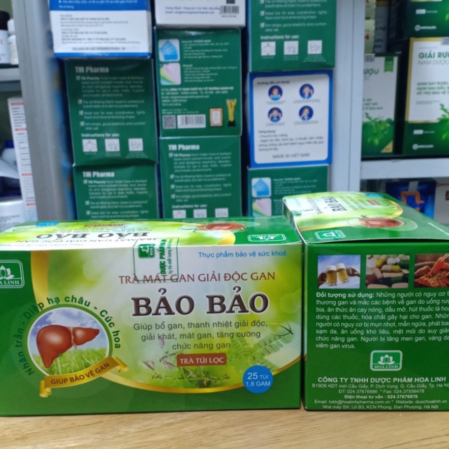 Trà túi lọc Bảo Bảo thanh nhiệt giải độc, mát gan - hộp 25 túi