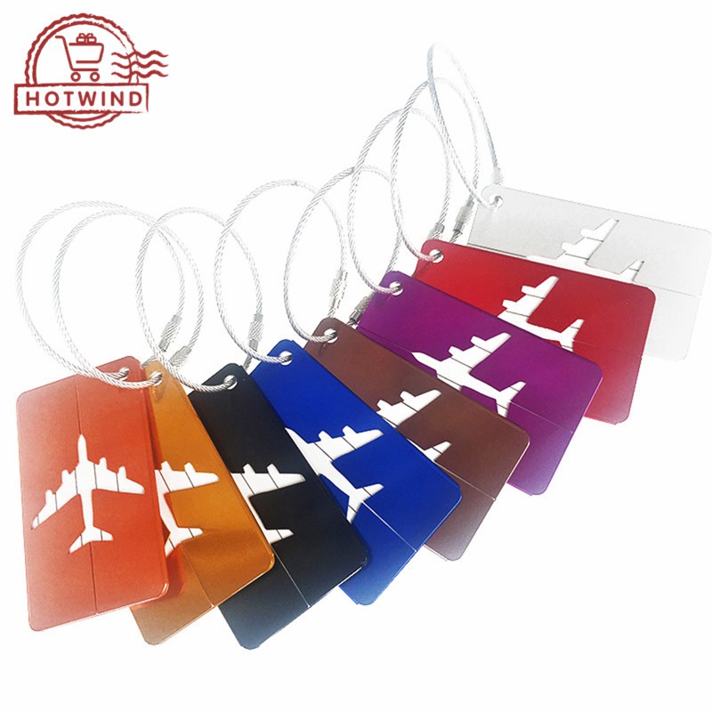 HW Aluminum Alloy Waterproof Luggage Tag Travel Suitcase Bag Name Address Label Travel Accessories