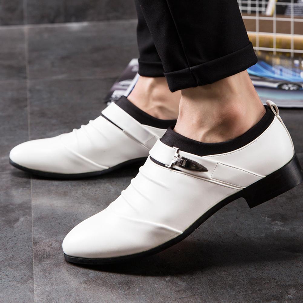 Giày Da Oxford Mũi Nhọn Phong Cách Anh Quốc Cho Nam 2022#Giày Đen sh