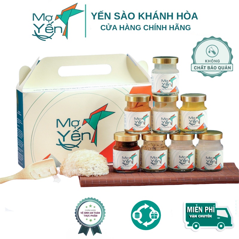 Mợ Yến - Combo 10 Hũ Yến Sào - Yến Khánh Hòa Nguyên Chất Chưng Sẵn Hũ 70ml