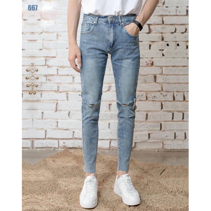 Quần Jean Skinny Nam Thể Thao Năng Động Hàn Quốc mẫu 667