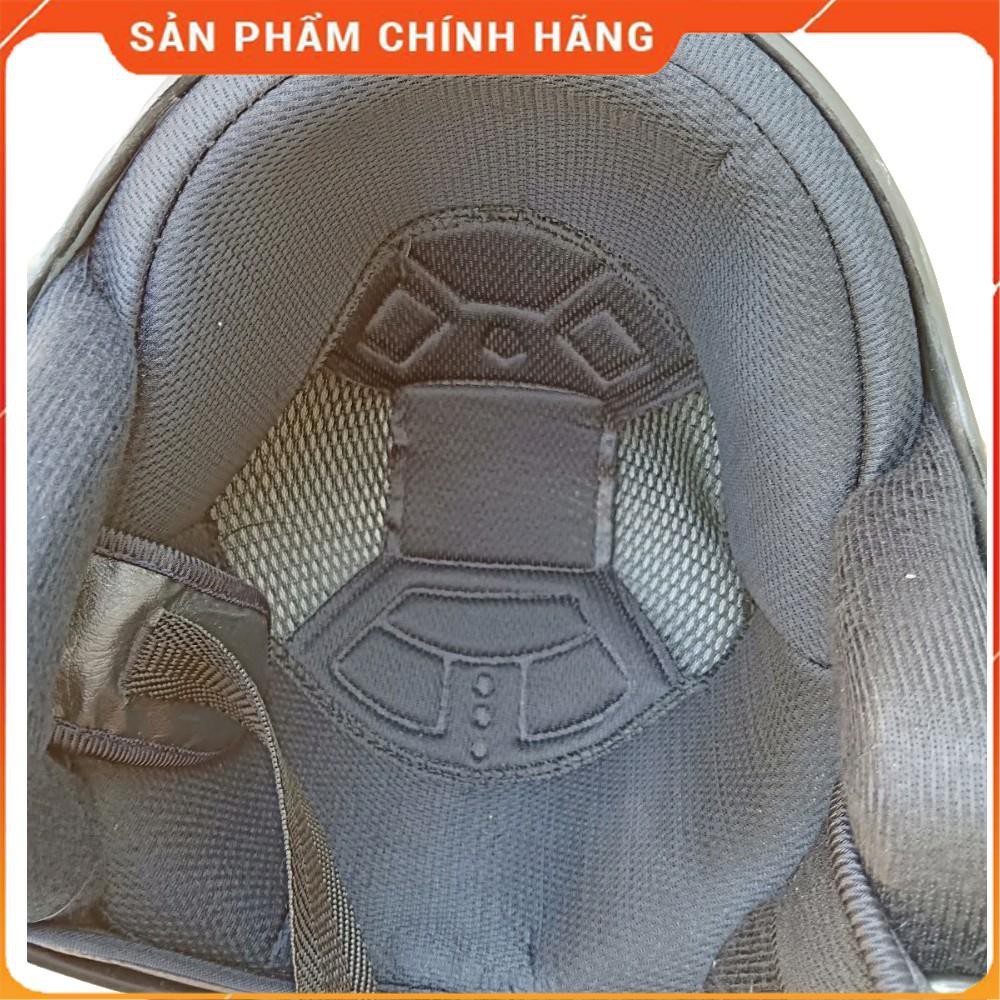 Bộ mũ bảo hiểm phượt 3/4 đầu (Xanh Lính) tặng kèm :Gậy chụp ảnh+khẩu trang phượt thủ+lưỡi trai chống nắng