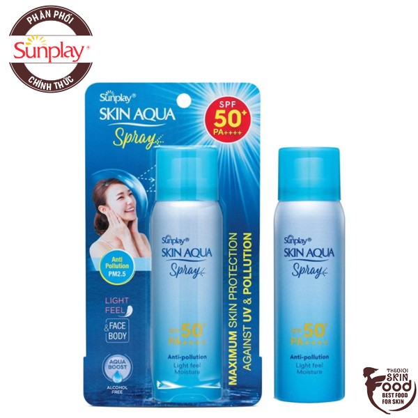 Xịt Chống Nắng Kháng Bụi Sunplay Skin Aqua Spray SPF50+/PA++++ 50g