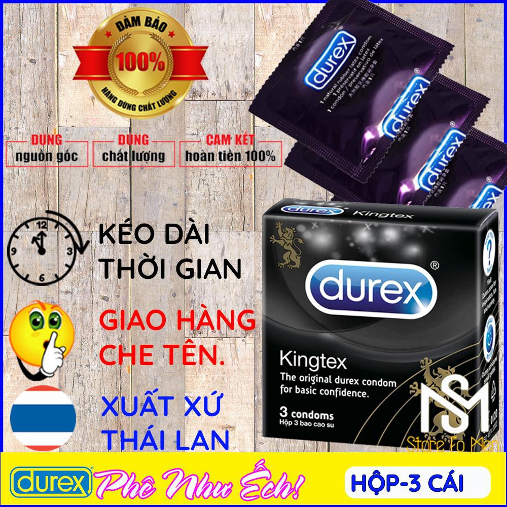 Bao Cao Su Durex Kingtex ( hộp 3 cái )