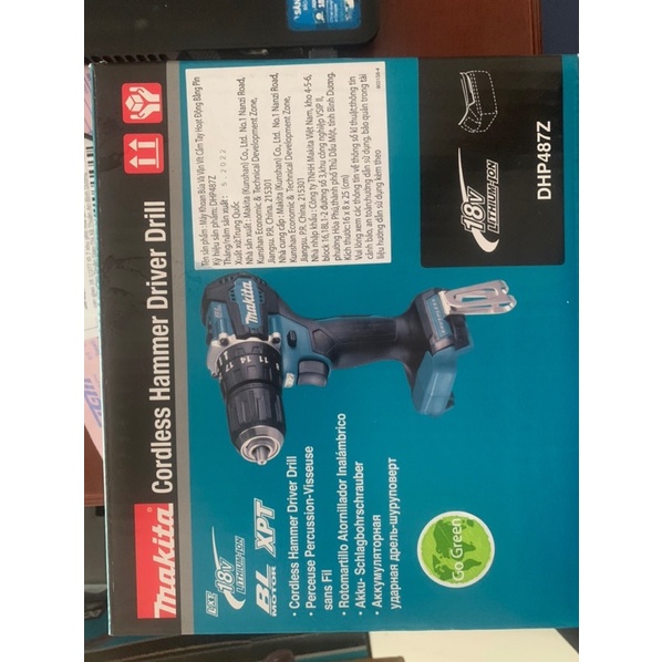 Máy khoan 3 chức năng ,pin 18v makita DHP487Z