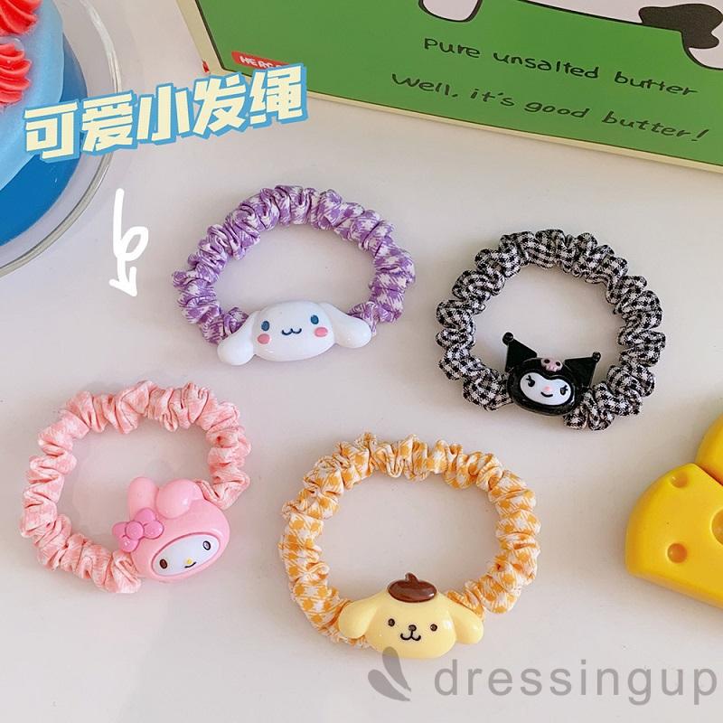 Dây buộc tóc in họa tiết hoạt hình chú chó dễ thương cho nữ
