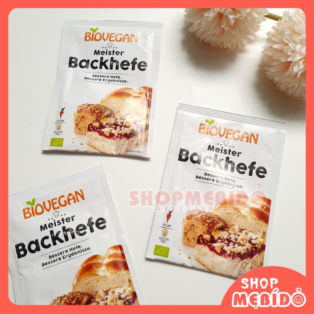 Men Nở Hữu Cơ BackHefe BioVegan 7g Đức Làm Bánh Mì Bánh Bao Cho Bé Ăn Dặm Shop Mẹ Bí Đỏ TP93