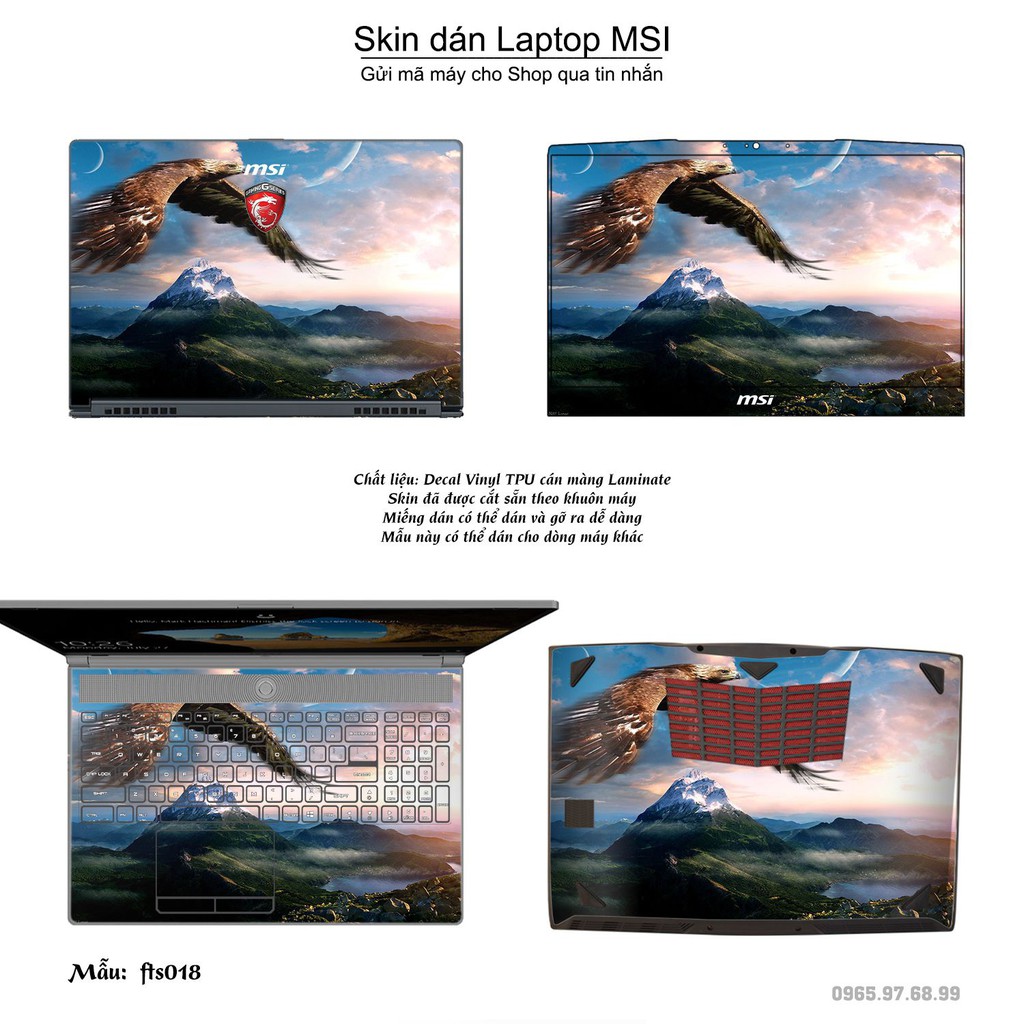 Skin dán Laptop MSI in hình Fantasy nhiều mẫu 2 (inbox mã máy cho Shop)