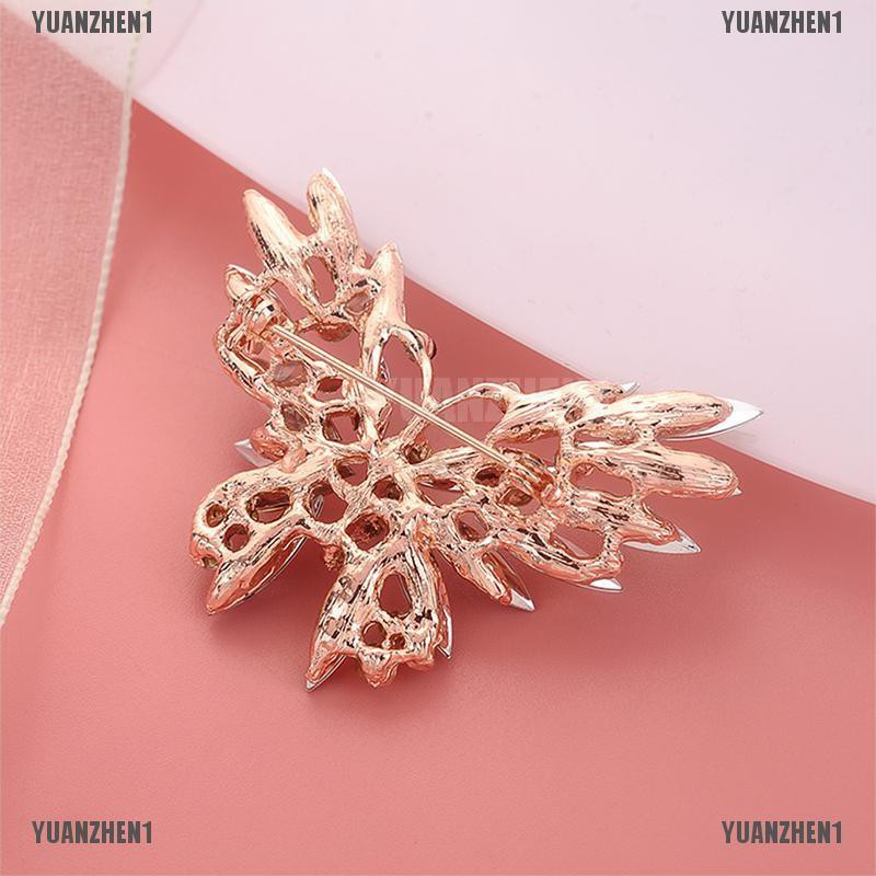 [YUANZHEN1] Trâm Cài Áo Họa Tiết Bướm Pha Lê Nhiều Màu Sắc Tráng Men Cho Nữ