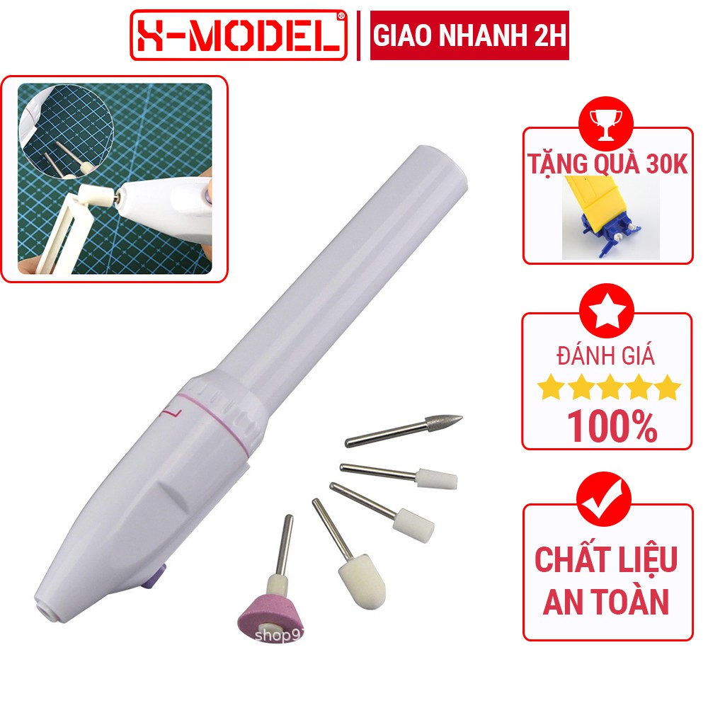 Dụng cụ Gundam Máy mài nhựa mô hình XMODEL gồm 5 đầu khoan