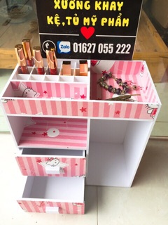 Tủ mini hello kitty sọc kệ mỹ phẩm