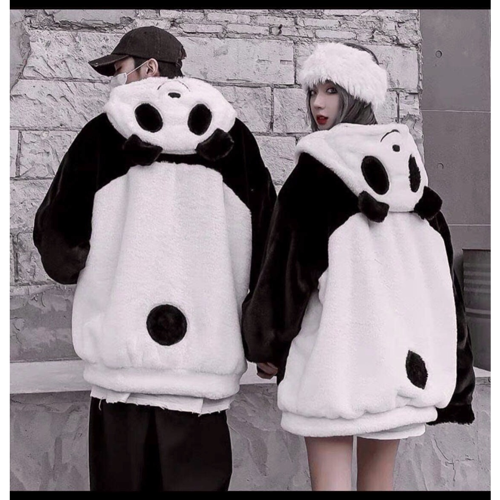 Áo Khoác Nam Nữ - Áo Chùm Đầu Chất Lông GẤu (DH)Áo khoác lông gấu trúc 🐼🐼🐼 - MV7781 | BigBuy360 - bigbuy360.vn