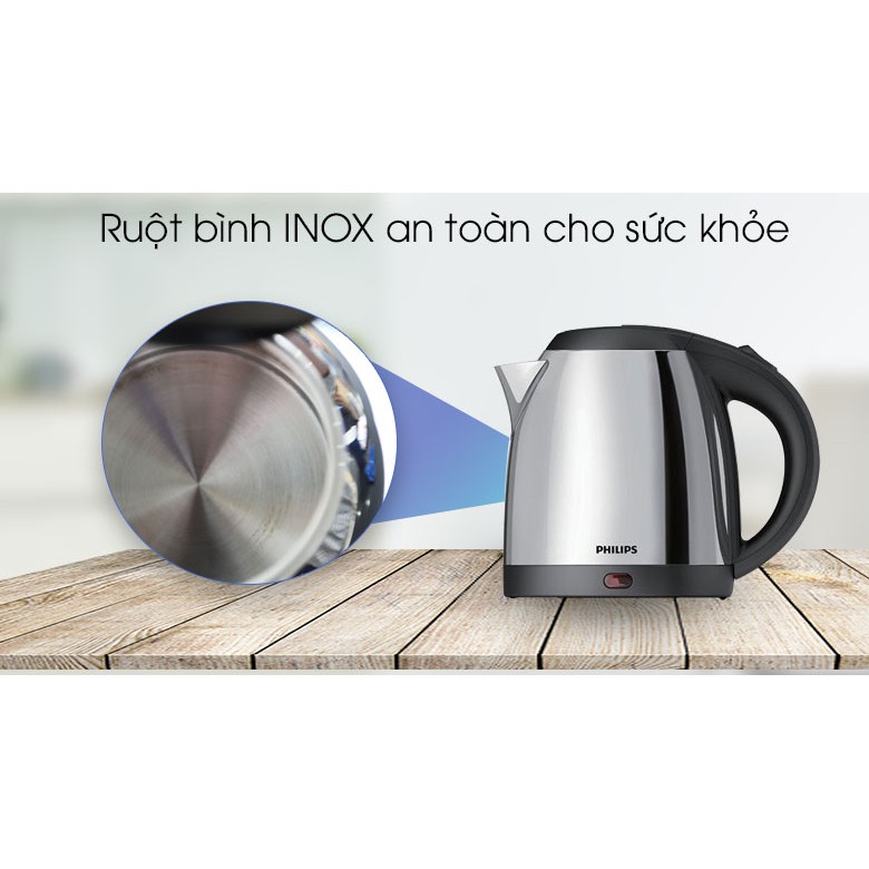 Bình Đun Siêu Tốc Philips 1.2L - HD9303 - Hàng chính hãng (Bảo hành 24 Tháng)