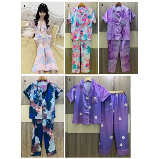 [MUA 1 TẶNG 1] Đồ Pijama Lụa Latin - Satin - Tay Ngắn Quần Dài (Loan) (P1)