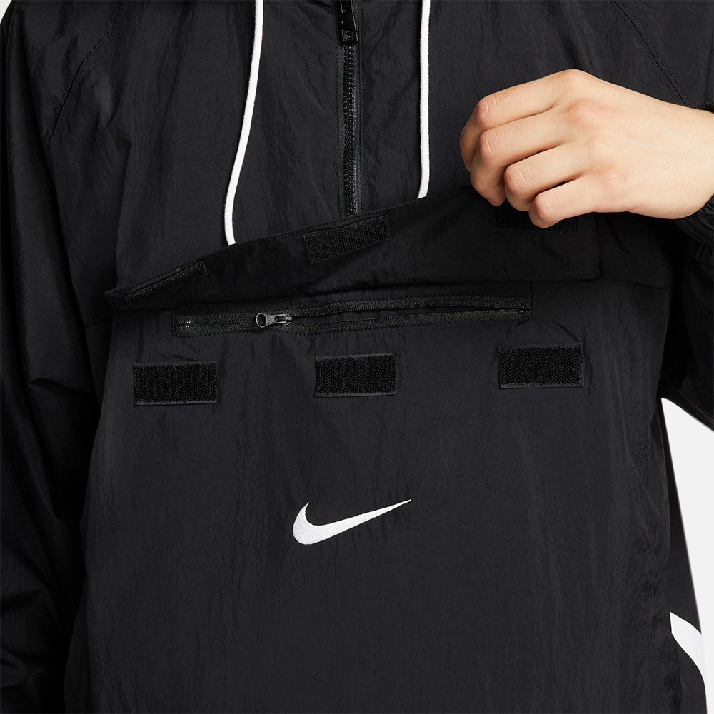 [HÀNG_CHÍNH_HÃNG] ÁO KHOÁC NIKE TAPED SWOOSH POPOVER - ĐEN