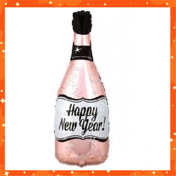 Bong bóng chai rượu Happy New Year size lớn