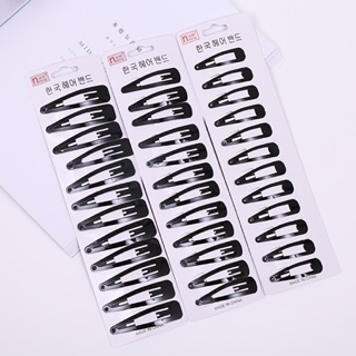 Vỉ 12 Kẹp tóc mái màu đen đơn giản dễ dùng - SP000396