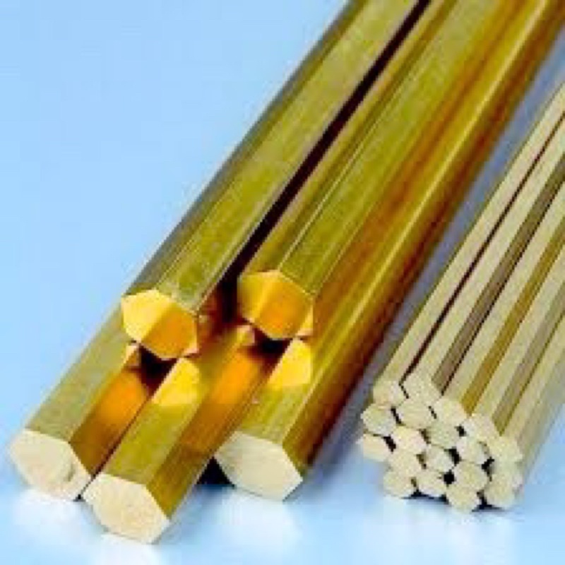 Thanh đồng vàng lục lăng 8mm dài 3m