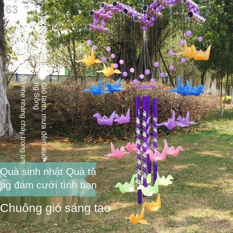Miễn phí vận chuyển giả pha lê Tỏa sáng Tình yêu Ngàn hạc giấy Chuông gió Đồ trang trí kim loại cho trẻ em cửa