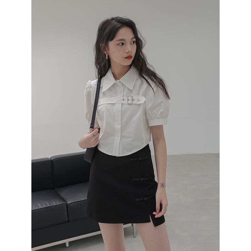 Áo Kiểu Tay Phồng Ngắn Thời Trang Mùa Hè Cho Nữ