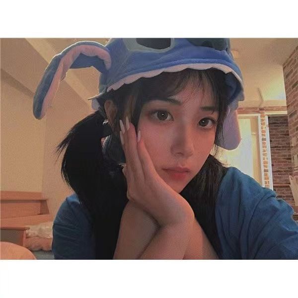 Mũ Búp Bê Stitch Nhồi Bông Dày Ba Chiều Dễ Thương Vui Nhộn Làm Quà Halloween