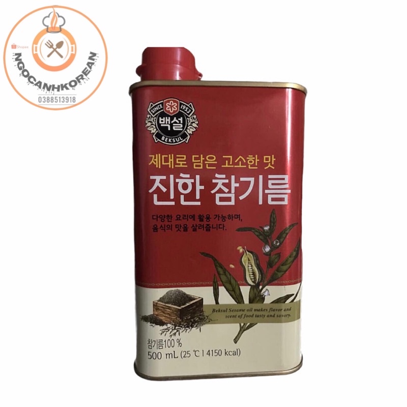 &lt;HOT&gt; DẦU MÈ BEKSUL CJ HÀN QUỐC 500ML