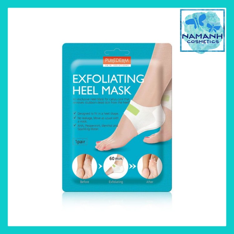 Set 2 bộ mặt nạ tẩy da chết gót chân Purederm Exfolaiting Heel Mask