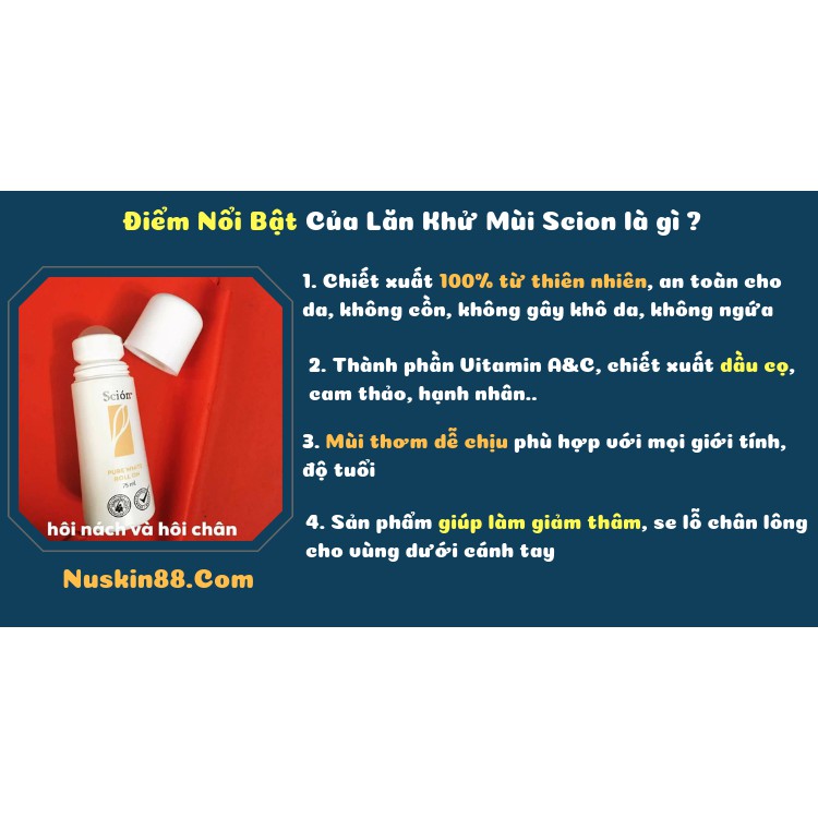 Lăn Khử Mùi Scion Pure White Roll On Nuskin | BigBuy360 - bigbuy360.vn