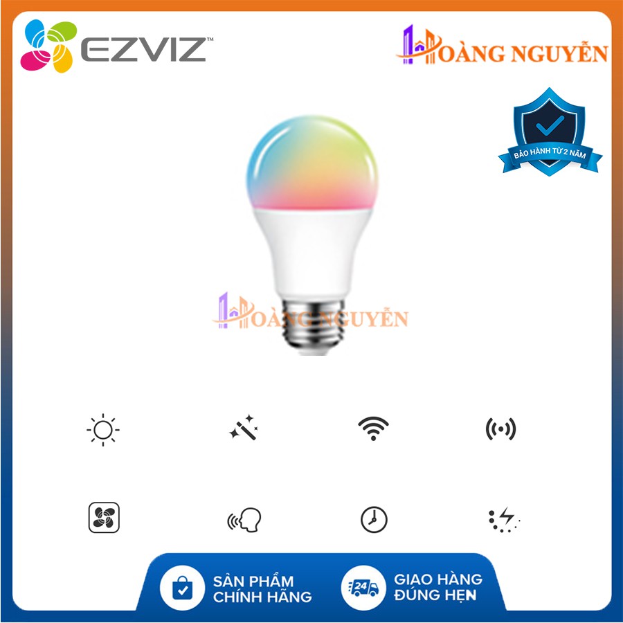 Bóng Đèn EZVIZ LB1-Color Dễ Dàng Lắp Đặt, Điều Khiển Từ Xa Qua App, Tuổi Thọ Lâu Dài, Nhiều Chế Độ Có Sẵn, Thay Đổi Màu