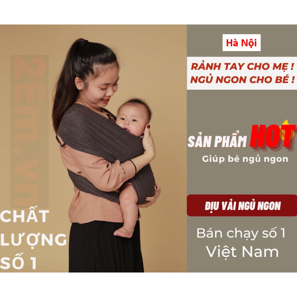 [Hà Nội] Địu vải em Bé 2Em - nhiều tư thế tiện dụng - Hạng tự chọn - Rất nhiều màu đẹp