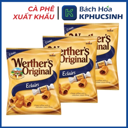 Kẹo caramen mềm Chewy Toffee nhân kem sôcôla Werther's Original 100g KPHUCSINH - Hàng Chính Hãng