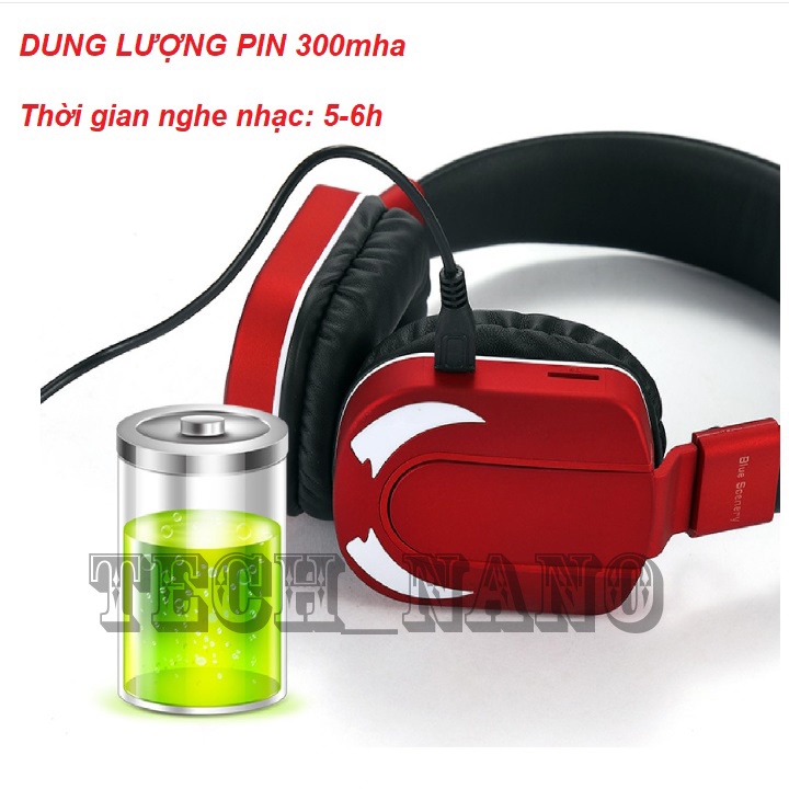 Nghe Rõ Từng Bước ChânTai nghe gaming bluetooth không dây chụp tai BS770 có mic, chơi game, nghe nhạc liên tục 6H