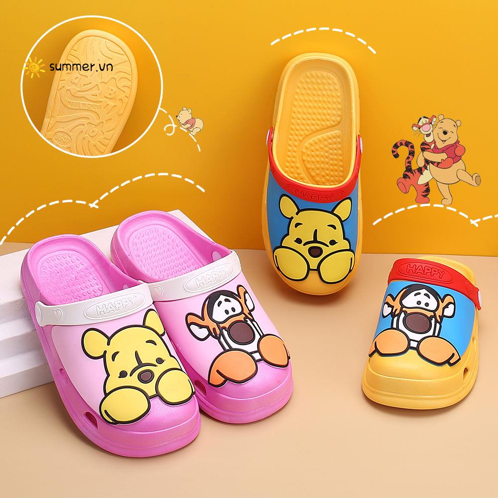 Dép Bít Mũi In Họa Tiết Hoạt Hình Chống Trượt Chống Mài Mòn Thích Hợp Cho Hoạt Động Ngoài Trời Vào Mùa Hè