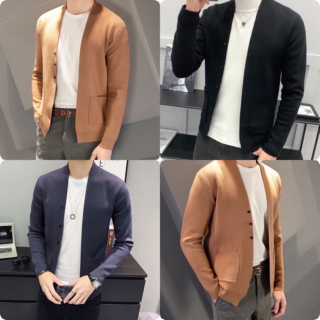 [HOT] Áo len nam _ áo choàng cardigan