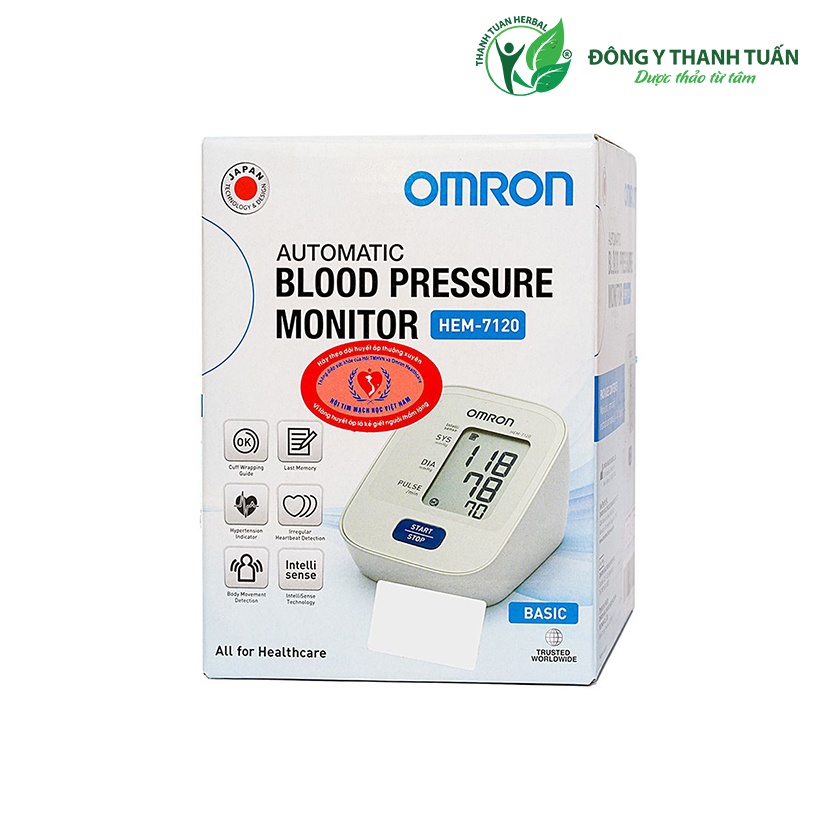 Máy đo huyết áp bắp tay Omron HEM-7120 Nhật bản - BH 5 năm
