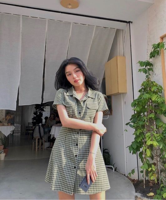 ĐẦM TAY BỐ CARO 2 MÀU NHƯ HÌNH SIÊU XINH SAMMY DRESS | BigBuy360 - bigbuy360.vn