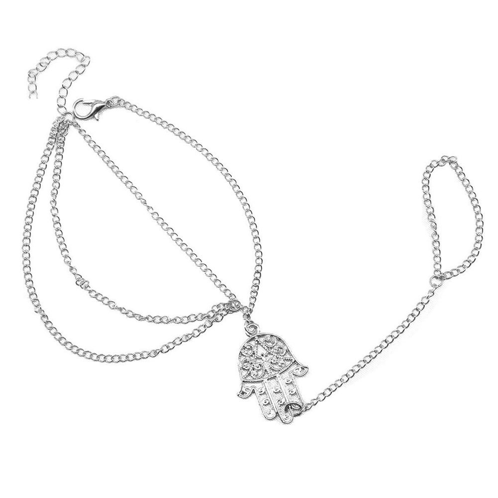 Vòng tay phối nhẫn đính đá thời trang cho nữ