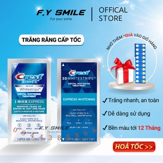 1 GÓI LẺ  Miếng dán trắng răng Crest 3D White - Mỹ  Supreme Bright