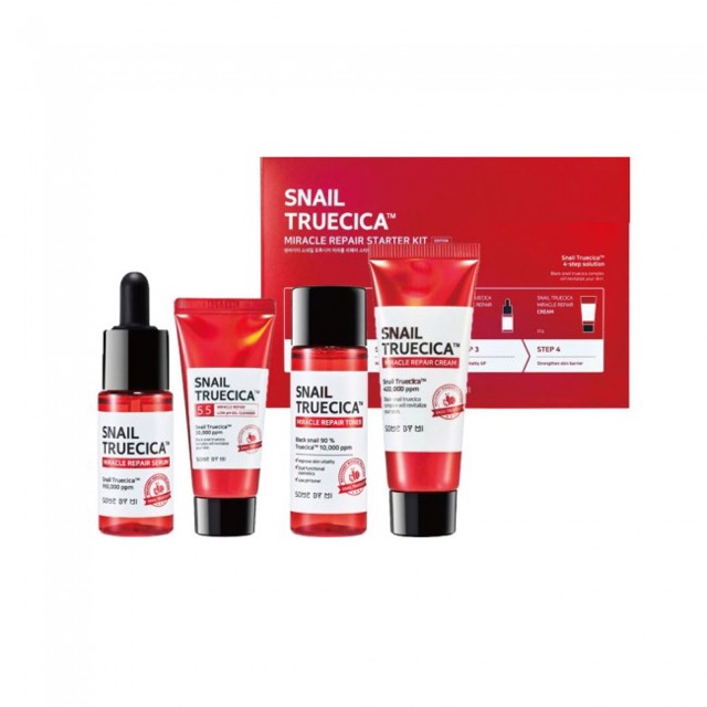 Set 4 món Some by mi Snail Truecica Mỉacle Repair Starter Kit