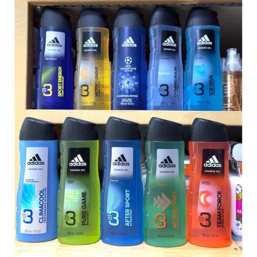 Gel tắm gội rửa mặt Adidas 3in1 400ml