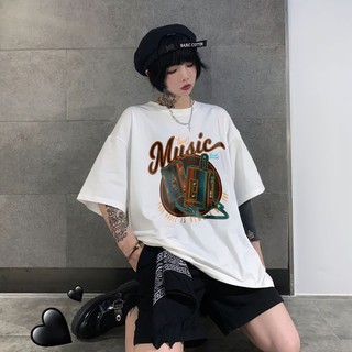 Áo Thun Nữ Nam Unisex Tay Lỡ Form Rộng Music Áo Phông Tay Lỡ Phong Cách Menona