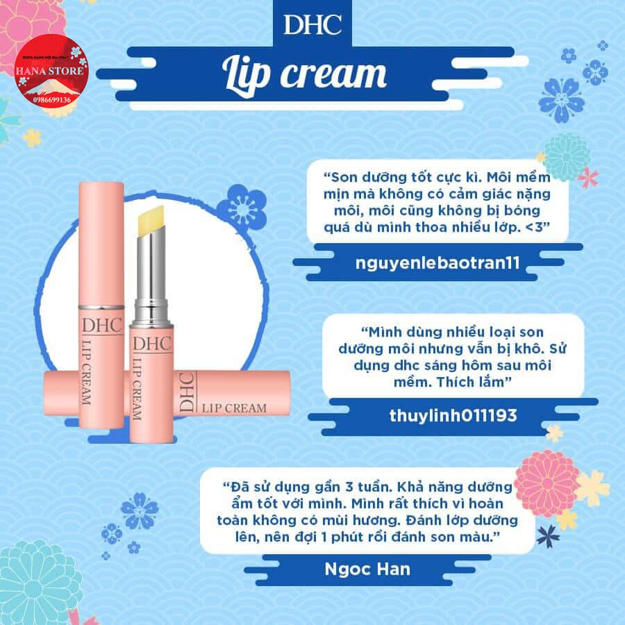 Son Dưỡng Môi DHC Lip Cream 1.5G Đủ Các Màu.