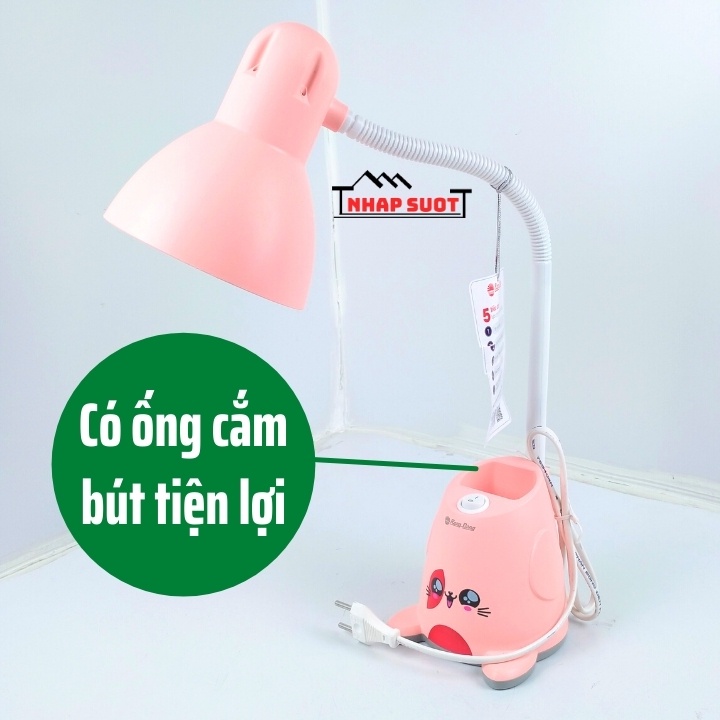 [Chính Hãng] Đèn Bàn Học Sinh RẠNG ĐÔNG LED Chống Cận Thị Tặng Kèm Bóng 5w Ánh Sáng Vàng (RD-RL-24.V2)
