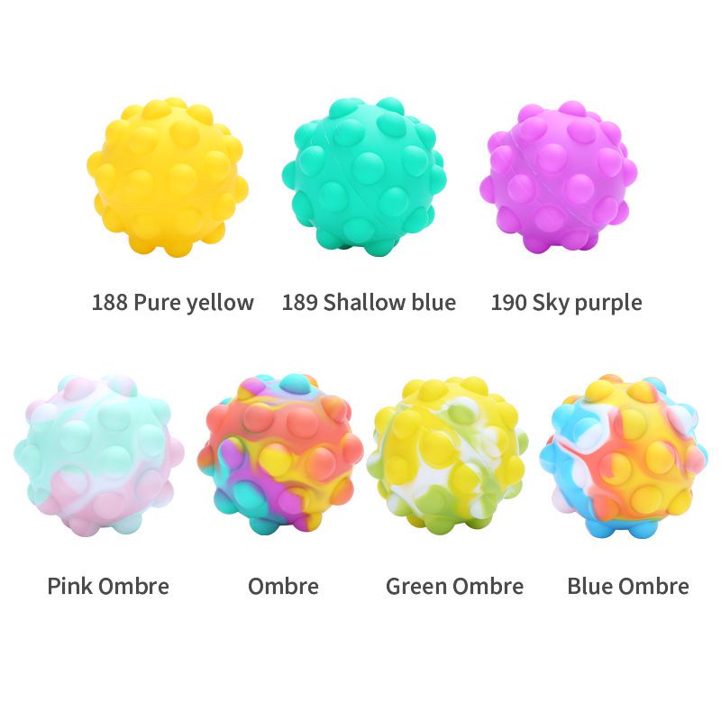 Pop it Fidget Toy Virus Ball Push Bubble Sensory Stress Relief Family Kid Game Decompression Ball Stress Relief