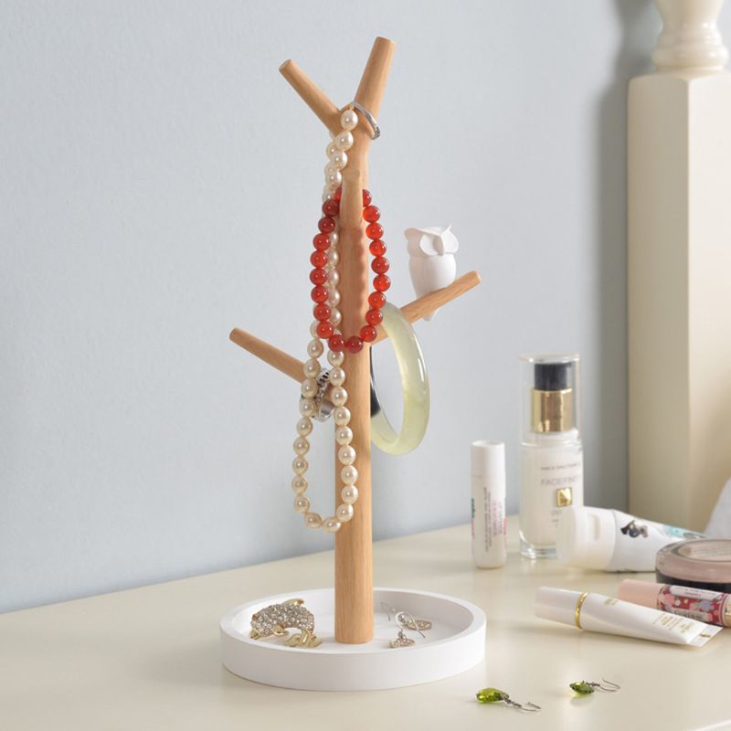 Giá Đỡ Trưng Bày Trang Sức Hình Chim Cú Bằng Nhựa Resin