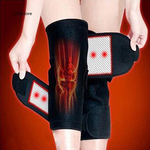 1 Cặp Đai Quấn Đầu Gối Tự Làm Ấm Bằng Tourmaline Từ Tính Hỗ Trợ Massage Đầu Gối