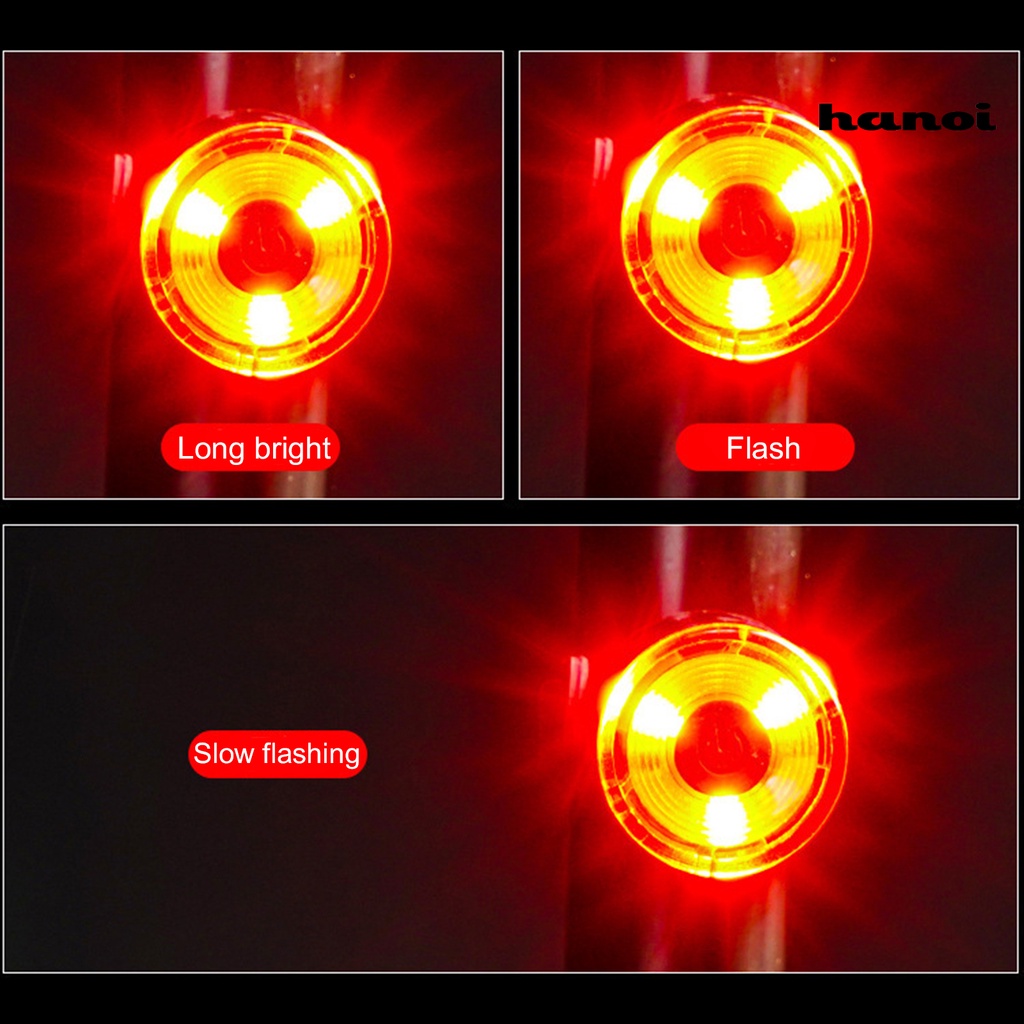 Đèn LED hậu cảnh báo 3 kiểu chống nước cho xe đạp